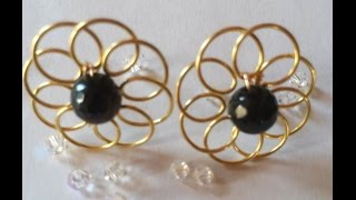 Flower earring tutorial [upl. by Ynos]