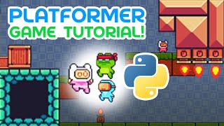 Python Platformer Tutorial  Animations Sprites Collisions Jumping Gravity [upl. by Aihsele528]