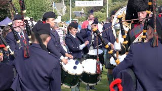 The Braemar Gathering played by Perth Pipe Band next to Pavilion during 2023 Braemar Gathering [upl. by Ruhtracm]