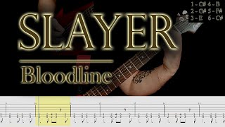 Slayer  Bloodline guitar cover playthrough tabs [upl. by Baten598]