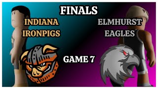 CBA FINALS GAME 7  Indiana Ironpigs vs Elmhurst Eagles RB WORLD 4  ROBLOX [upl. by Elsa833]