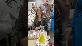 Soldier surprise proposes to girlfriend on her birthday 🥹 [upl. by Aldwon]