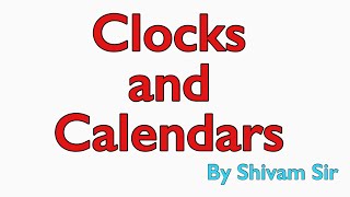 Applied Maths Class XI UNIT 1 Clock amp Calendar [upl. by Ybsorc]