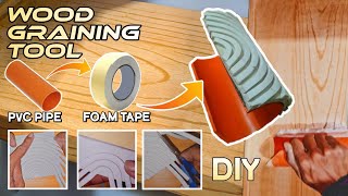 DIY Wood Graining Tool  Gumawa Ng Wood Graining Tool Gamit Ang PVC at Foam Tape [upl. by Pembroke870]