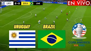 🔴EN VIVO URUGUAY vs BRAZIL  Copa América 2024  Partido en vivo ahora [upl. by Starlene]