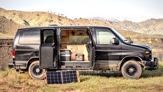 Camper Van Conversion Build for under 4k Living in a Ford Econoline [upl. by Eloc908]