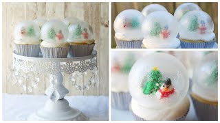 Snow globe cupcakes  isomalt dome tutorial [upl. by Weiler]