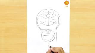 Doraemon drawing how to draw Doraemon drawing5 ki madad se Doraemon banaen [upl. by Neeluj117]