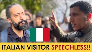 Shamsi Leaves Italian Visitor Speechless  Speakers Corner [upl. by Auqenat]