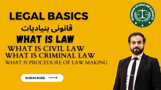 Legal Basics  What is Law  What is Civil Law  What is Criminal Law  What is the Procedure of Law [upl. by Ecirtaed]