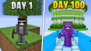 I Survived 100 Days in Minecraft SKY BLOCK… [upl. by Helsell]