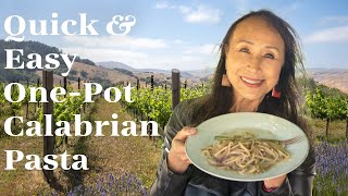 Quick and Easy OnePot Calabrian Pasta  PLUS Rancho Compasión Vineyard Tour  TVGLWM [upl. by Ahsile]