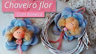 🌸Flor com carinha de boneca Boneca de pano para iniciante [upl. by Tilla]