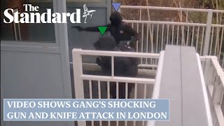 Video shows gangs shocking gun and knife attack in broad daylight at Hackney Central station [upl. by Bergquist230]