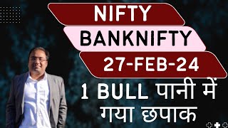 Nifty Prediction and Bank Nifty Analysis for Tuesday  27 February 24  Bank NIFTY Tomorrow [upl. by Goldina]