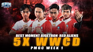 Best Moment Bigetron Red Aliens PMGC Week 1 5xWWCD Ga Ada Obat  SPIN Esports [upl. by Karly]