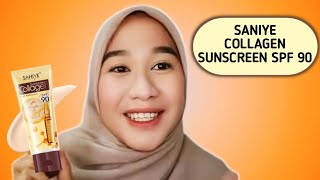 murah banget  saniye sunscreen spf 90PA  collagen  foundation moisturizing high protection [upl. by Hubie]