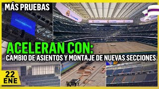 🚨VUELVE LA ACCIÓN⚠️OBRAS del SANTIAGO BERNABÉU 22 Enero 2024 [upl. by Nagap]