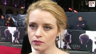 Claire Foy Interview The Crown Netflix Premiere [upl. by Limaj]