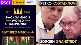 54th Backgammon World Championship  Day 5  Stream 2  Part 1  WC Main Undefeated amp 2nd Chance [upl. by Cerf]