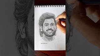 Part 4 MS Dhoni Sketch Final Video Easy Step art drawing dhoni msdhoni shorts sketch [upl. by Fernyak]