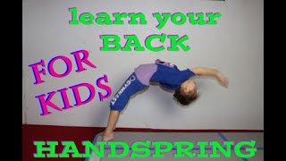 How to do a back Handspring for Kids [upl. by Asenav454]