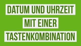 Wie du ganz schnell Datum und Uhrzeit in Microsoft Excel über Tastenkombinationen eingibst shorts [upl. by Bella598]