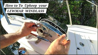 Lewmar windlass maintenance DIY  Pro Fish 700 Fishing Windlass [upl. by Refenej]