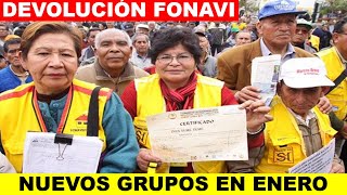 NUEVOS GRUPOS A PAGAR FONAVI CONOCE LA REALIDAD DE LA DEVOLUCION DE APORTES A LOS FONAVISTAS [upl. by Brindle]