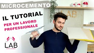 MICROCEMENTO applicazione su massetto con rete e su piastrelle TUTORIAL [upl. by Mercuri770]