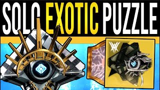 Destiny 2  SOLO EXOTIC PUZZLE How to Get The Imperious Sun Shell EASILY Witch Queen [upl. by Yseulta890]