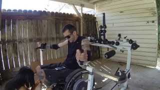 C5 C6 Quadriplegic showing my workout  part 1 UpperTone [upl. by Roskes3]