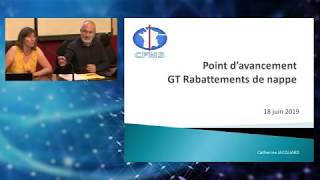 Avancement du GT CFMS quotRabattements de nappequot  18 juin 2019 [upl. by Garnes]