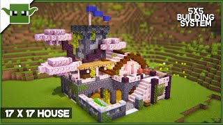 Minecraft  How to Build a Small Fortified Cherry House EASY 5x5 System [upl. by Hsekar883]