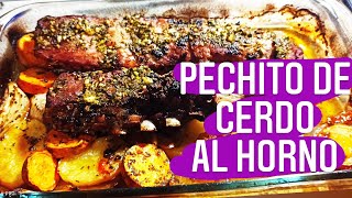 como hacer ‼️🐷COSTILLA de CERDO al HORNO con PATATAS facil y rapido DELICIOSO✅ [upl. by Greta606]