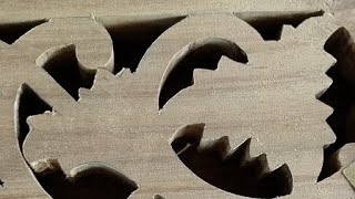 Cara melubangi ukiran woodcarving scrollsaw [upl. by Oiredised]