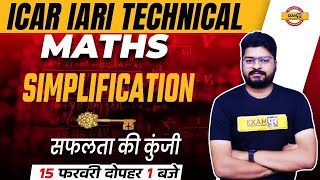 ICAR Technician Classes  ICAR Technician Simplification  ICAR IARI t1 maths By Nishant Sir Exampur [upl. by Htims]