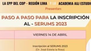 Paso a paso para la Inscripción al SERUMS 2023  Resumen completo del instructivo MINSA [upl. by Spooner857]