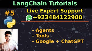 LangChain tutorial  5  Agents amp Tools  Use Google Search SerpAPI with ChatGPT for Real Time [upl. by Gnirol55]