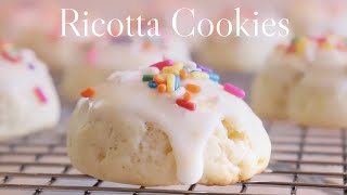 Ricotta Cookies  How to make Farmers Cheese Cookies  Holiday Cookies with Rainbow Sprinkles [upl. by Ken]