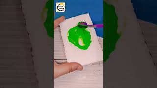 Making slime on thermocol 😲 shorts [upl. by Yasmin]