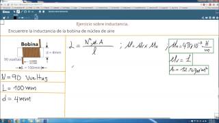 111 Ejercicio sobre inductancia [upl. by Aisatal]