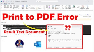 Print to PDF Error in outlook by showing text document instead of PDF File [upl. by Atsedom]