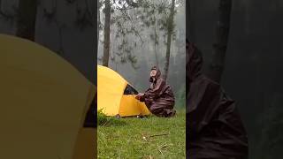 POWERFULL THUNDERSTORMS shorts campinginheavyrain solocampinginheavyrain [upl. by Halda]