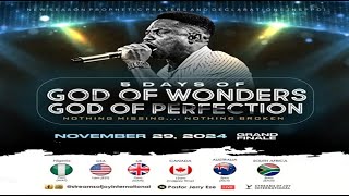 5 DAYS OF GOD OF WONDERS GOD OF PERFECTIONS DAY 5  NSPPD  29TH NOVEMBER 2024 [upl. by Shirl]