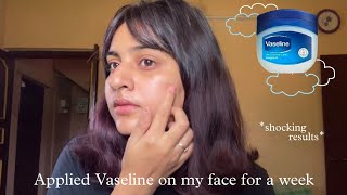 I Applied Vaseline On My Face Everyday For One Week did not expect this [upl. by Ambros]