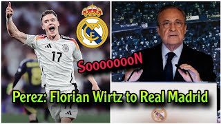 Breaking news Perez announces that Florian Wirtz will join Real Madrid soon [upl. by Ahcatan]