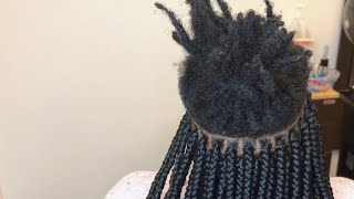 Updated  Box Braids Over Locs Tutorial  The Underhand And Overhand Method [upl. by Faline]