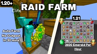 Minecraft BEST Raid Farm 121  3600 Emerald Per Hour [upl. by Gary871]