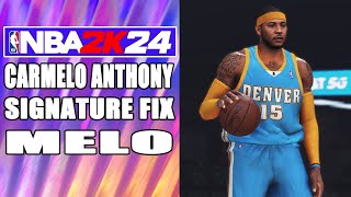 Carmelo Anthony Signature Fix NBA2K24 carmeloanthony [upl. by Llezo888]